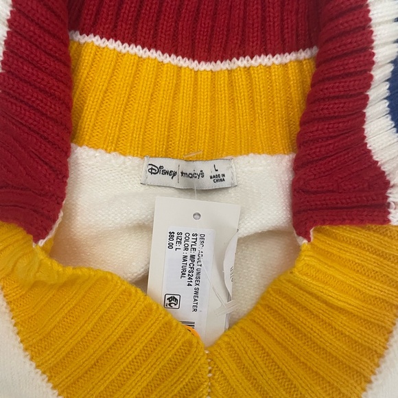 NWT Disney Mickey Adult Unisex Vintage Varsity Sweater Macys Exclusive Ltd Ed L - Picture 7 of 9